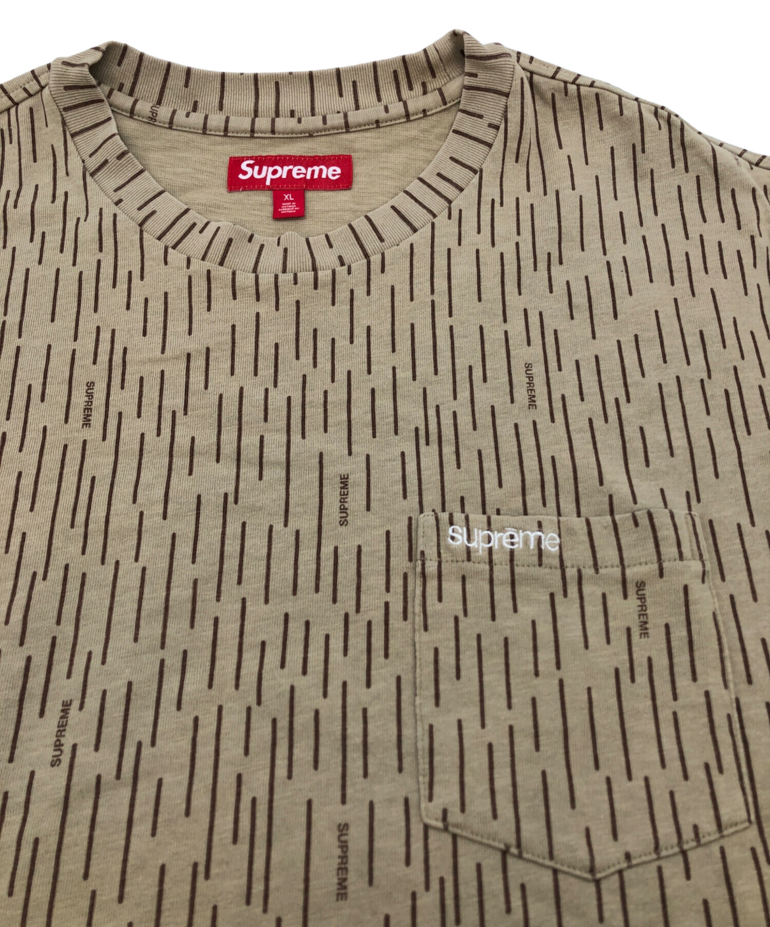 中古・古着通販】Supreme (シュプリーム) Pocket Tee Tan Raindrop 
