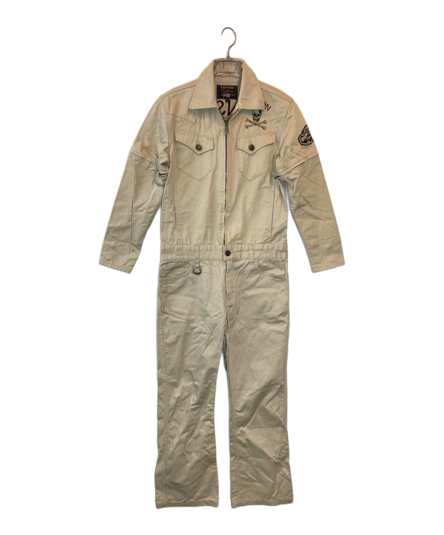 中古・古着通販】VANSON (バンソン) ジャンプスーツ ベージュ サイズ:M