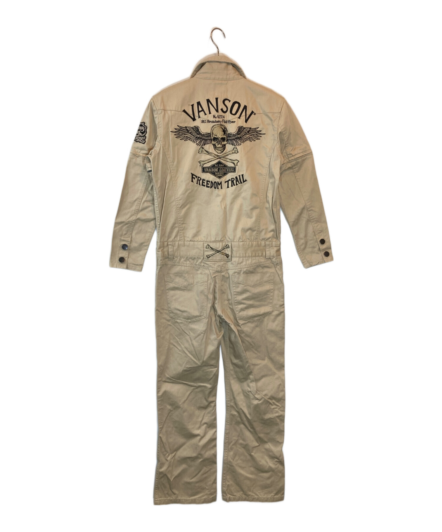 中古・古着通販】VANSON (バンソン) ジャンプスーツ ベージュ サイズ:M