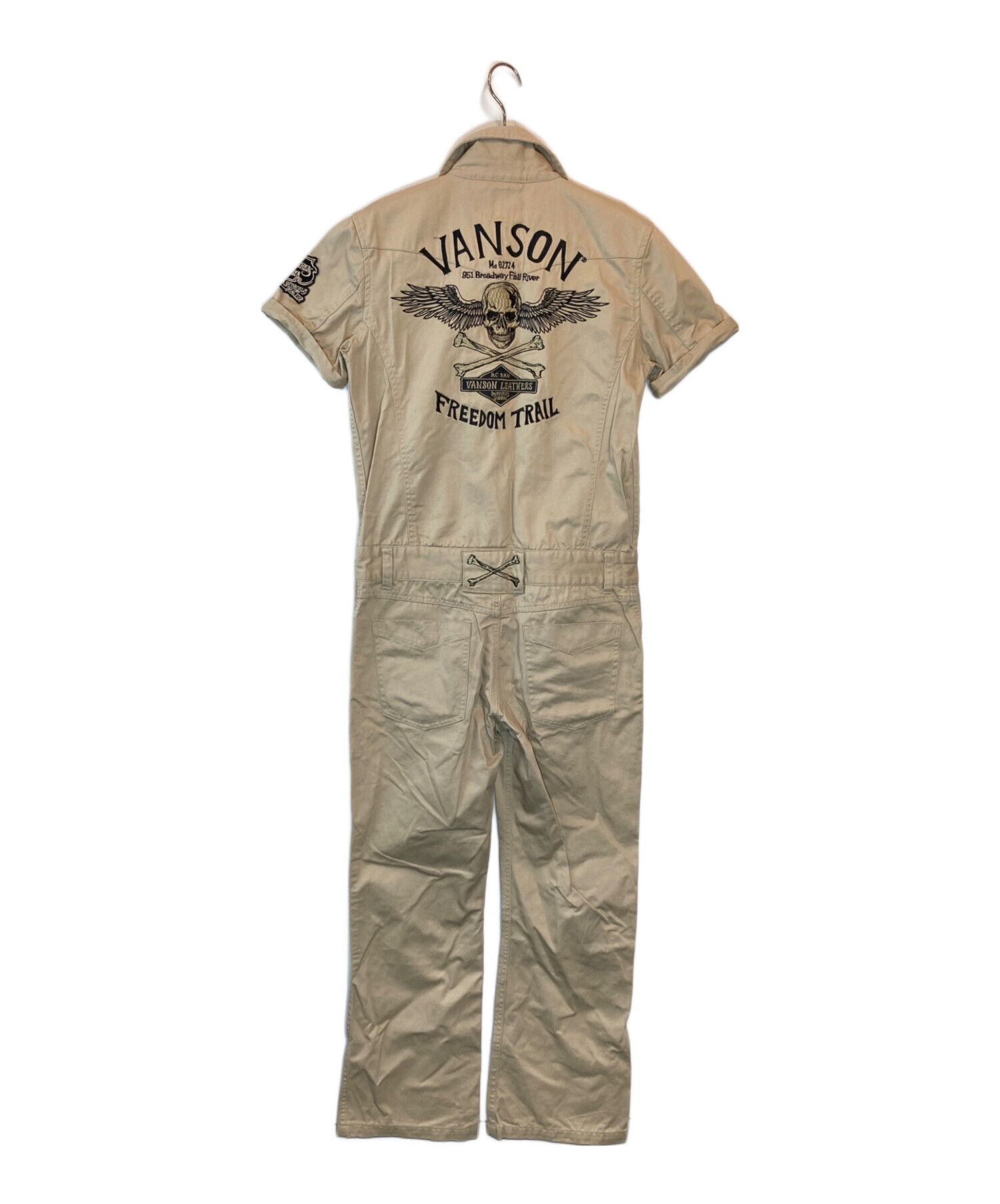 中古・古着通販】VANSON (バンソン) ジャンプスーツ ベージュ サイズ:M