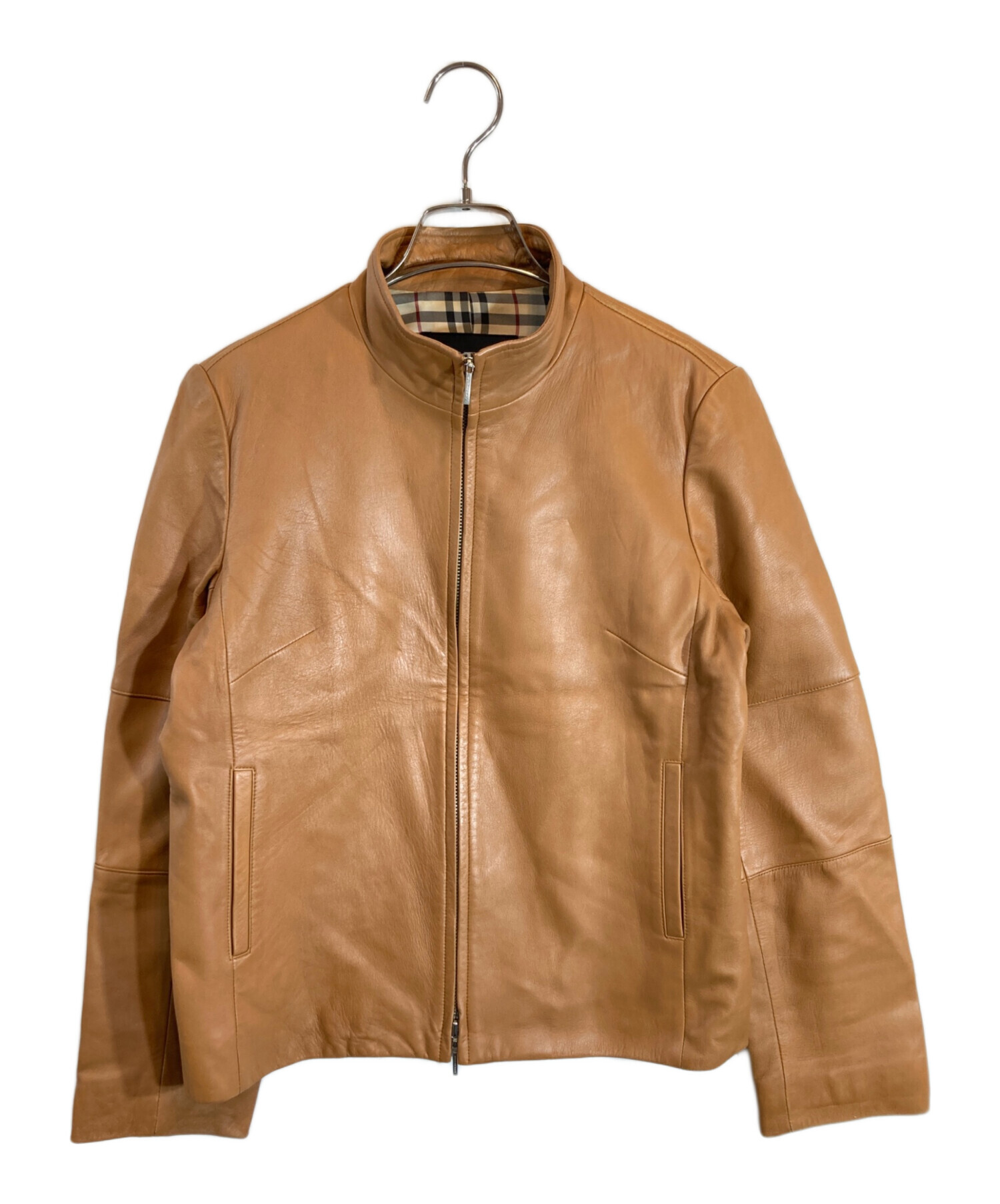 【高級】Burberry London ラムレザー ライダースジャケット 中古・古着通販】BURBERRY LONDON (バーバリーロンドン) ラムレザー