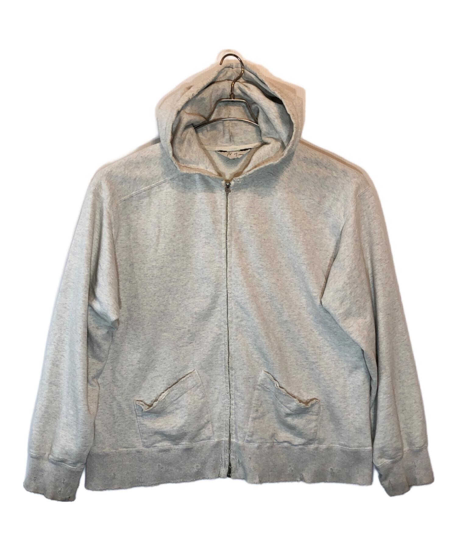 中古・古着通販】ANCELLM (アンセルム) 24aw CRASH ZIP HOODIE グレー