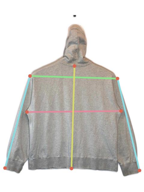 中古・古着通販】ANCELLM (アンセルム) 24aw CRASH ZIP HOODIE グレー
