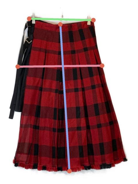 中古・古着通販】sacai (サカイ) チェックラッププリーツスカート