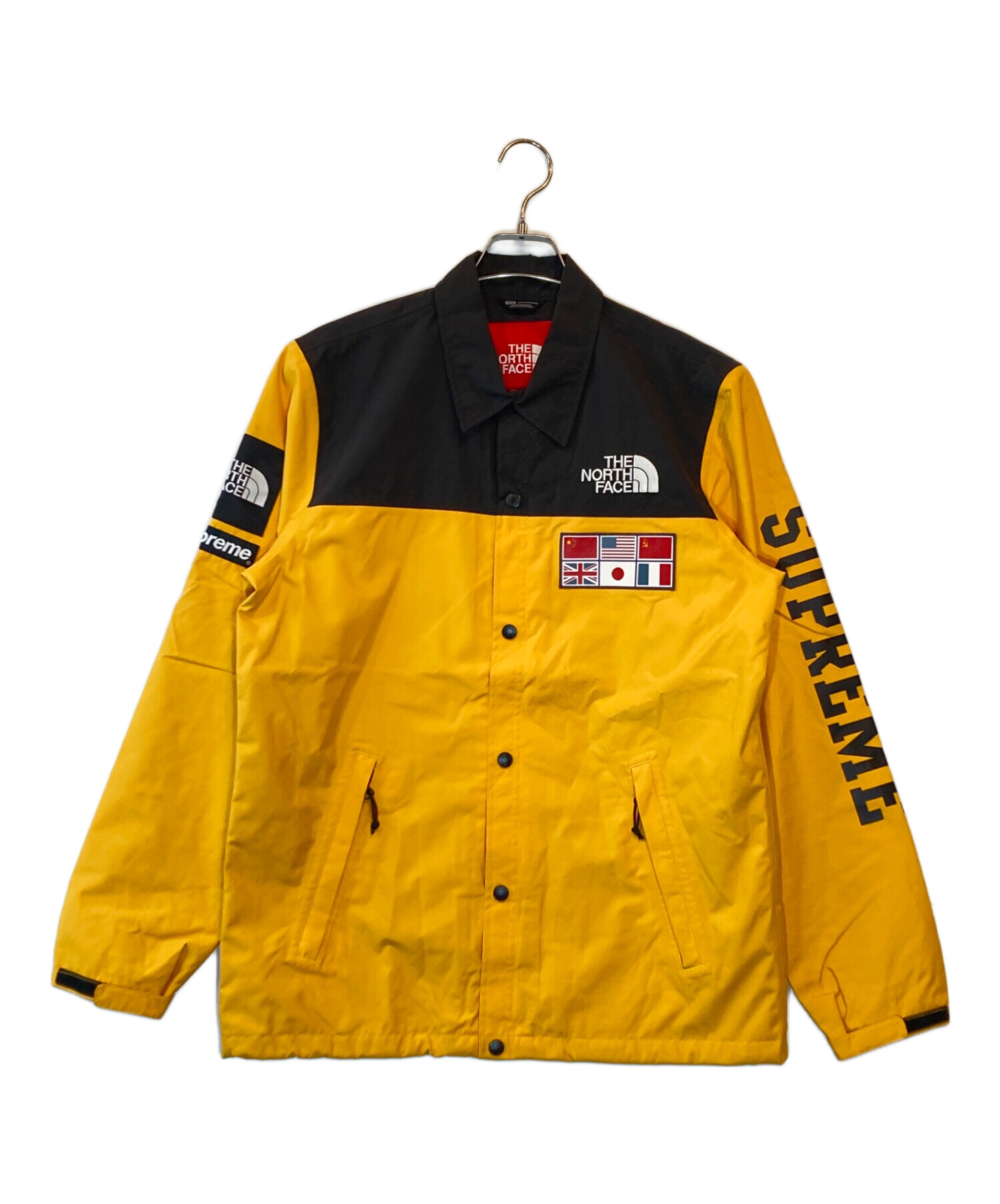 Supreme イエロー ナイロン コーチジャケット 中古・古着通販】SUPREME (シュプリーム) THE NORTH FACE (ザ ノース