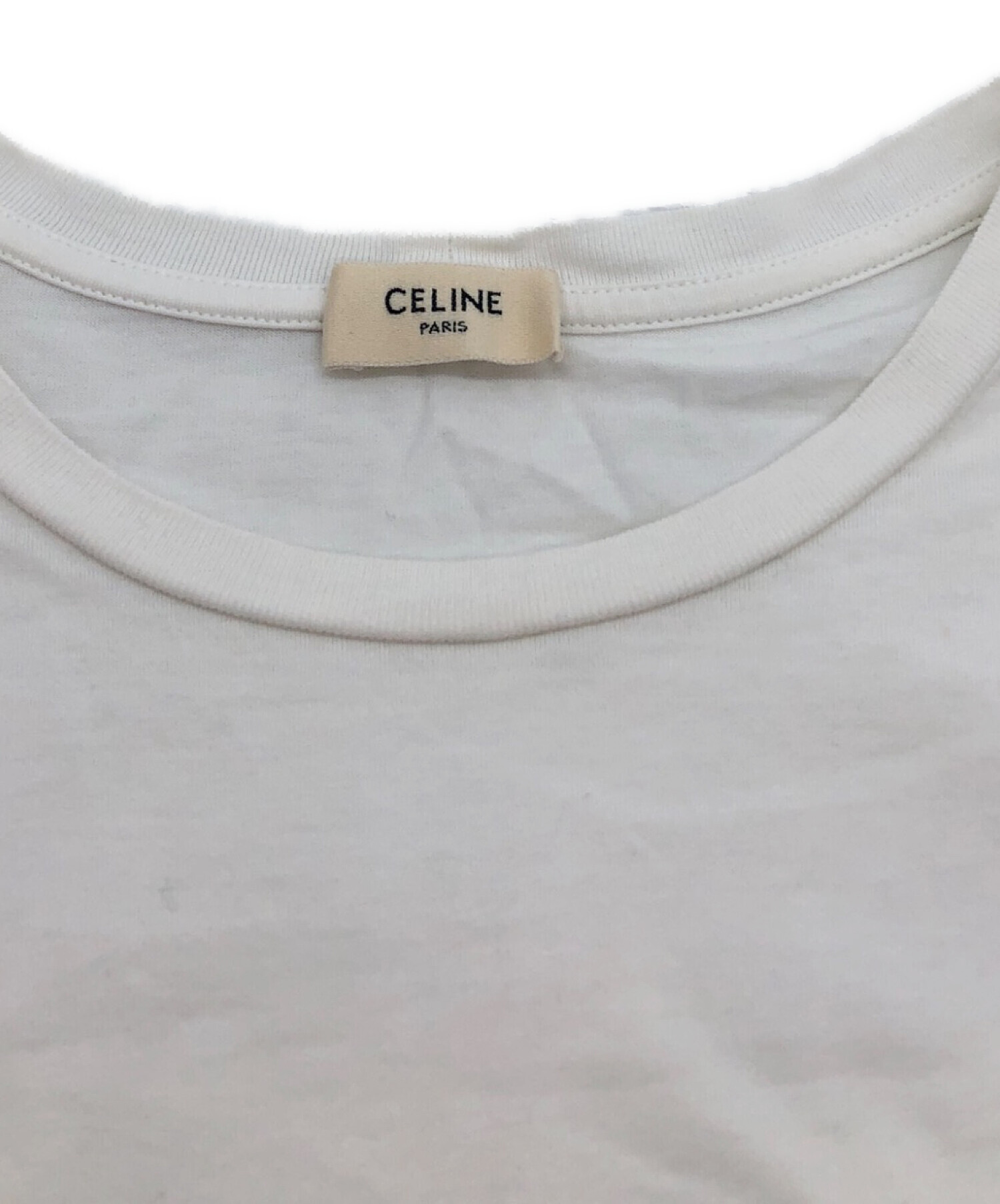 中古・古着通販】CELINE (セリーヌ) ロゴカットソー ホワイト サイズ:L