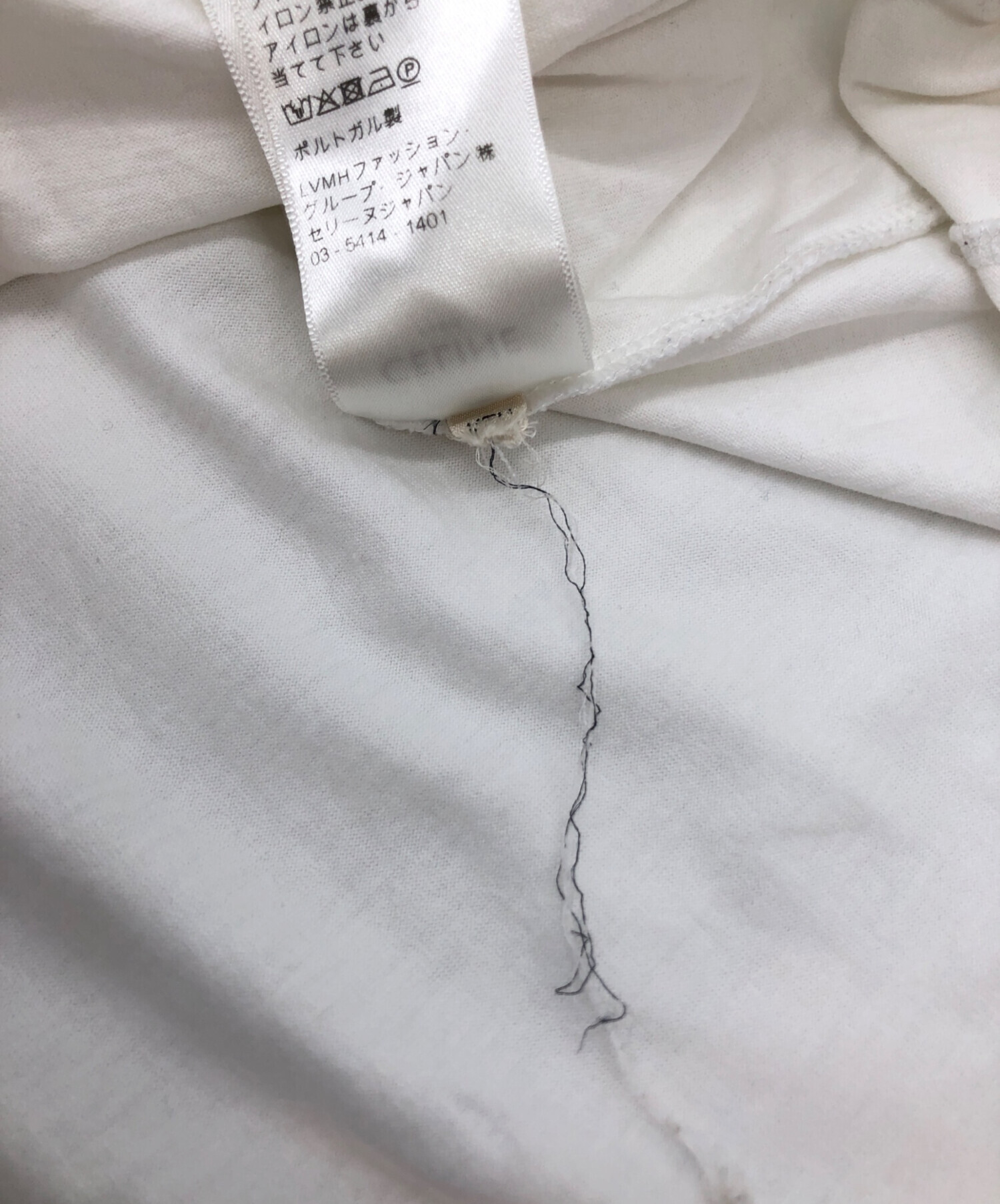 中古・古着通販】CELINE (セリーヌ) ロゴカットソー ホワイト サイズ:L