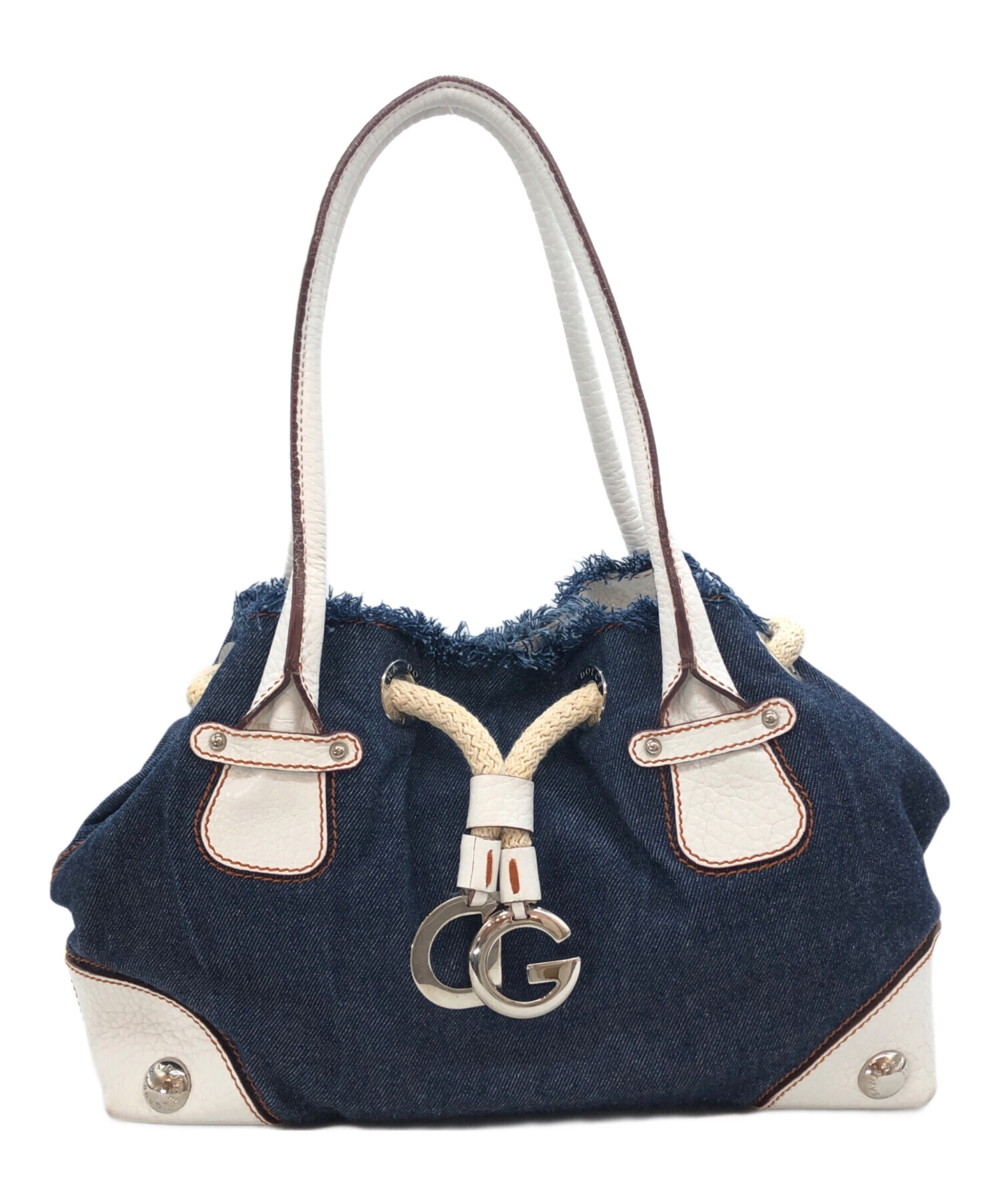 美品 D&G ドルチェ＆ガッバーナ デニム ハンドバッグ タッセル y2k 中古・古着通販】DOLCE & GABBANA (ドルチェ＆ガッバーナ) デニム