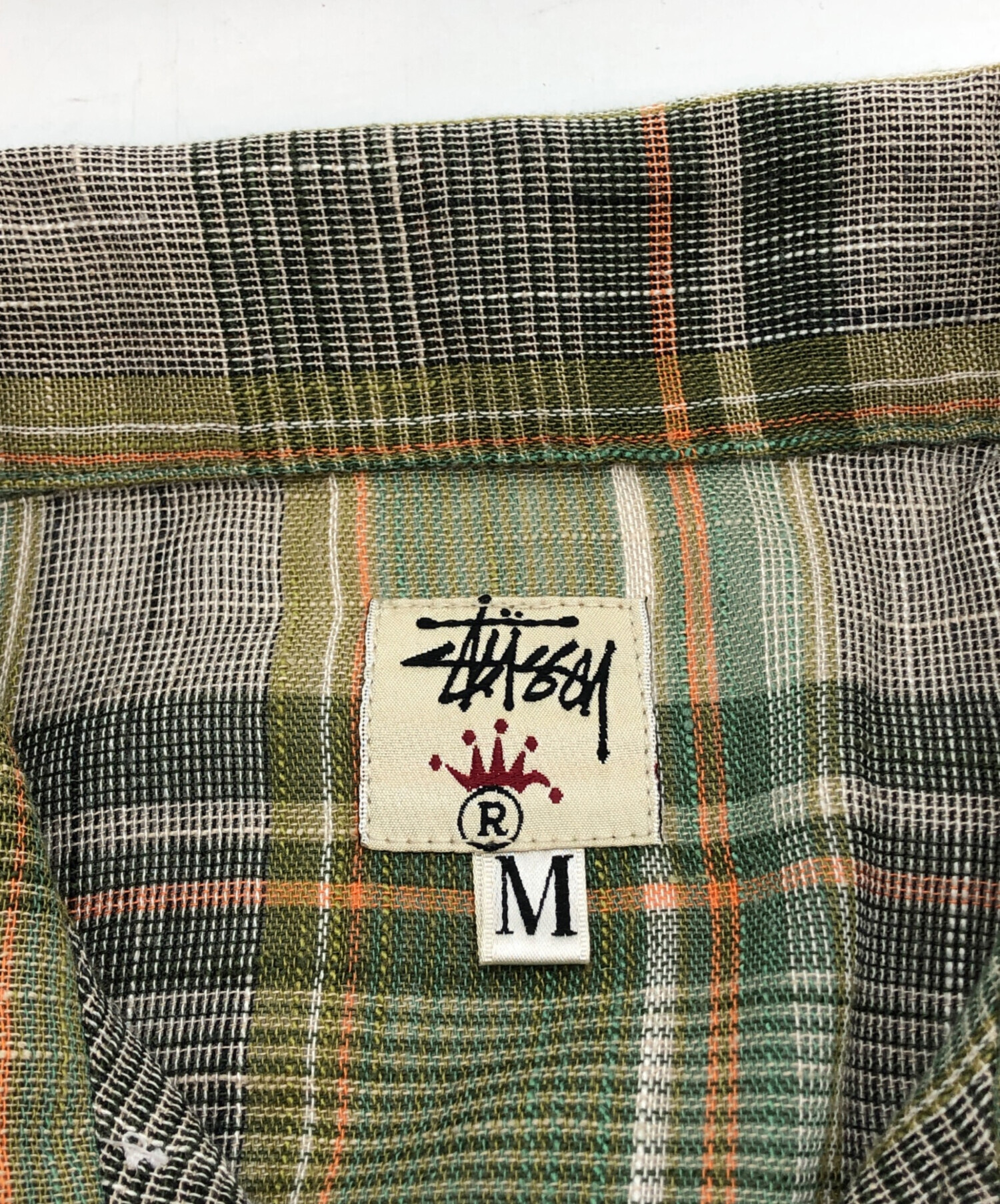 中古・古着通販】stussy (ステューシー) チェックシャツ グリーン