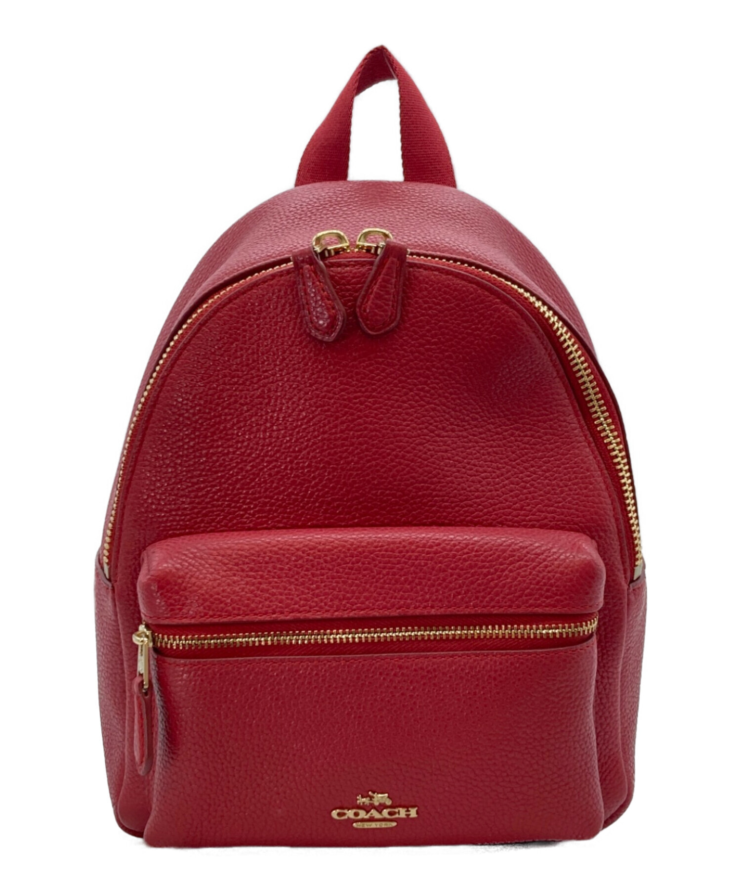 中古・古着通販】COACH (コーチ) レザーリュック レッド｜ブランド
