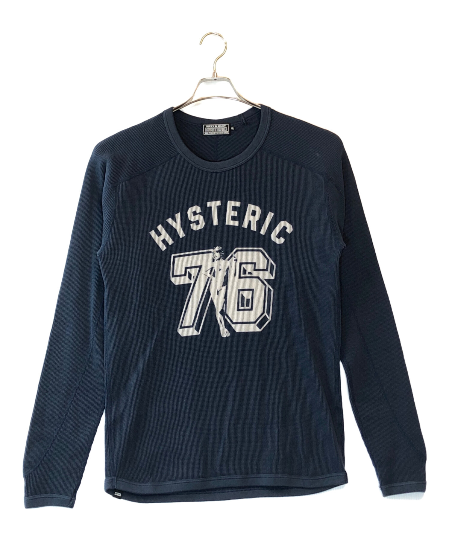 hysteric glamour ネイビー ジップアップウェア HYSTERIC GLAMOUR ヒステリックグラマー スウェット ジップパーカー