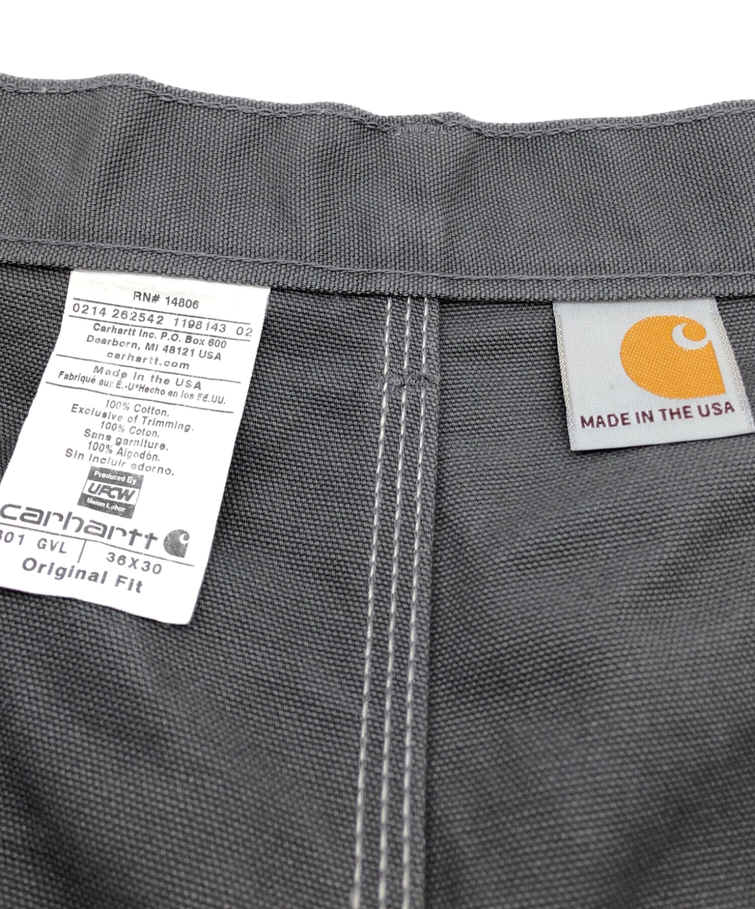 中古・古着通販】CarHartt (カーハート) ダブルニーパンツ グレー
