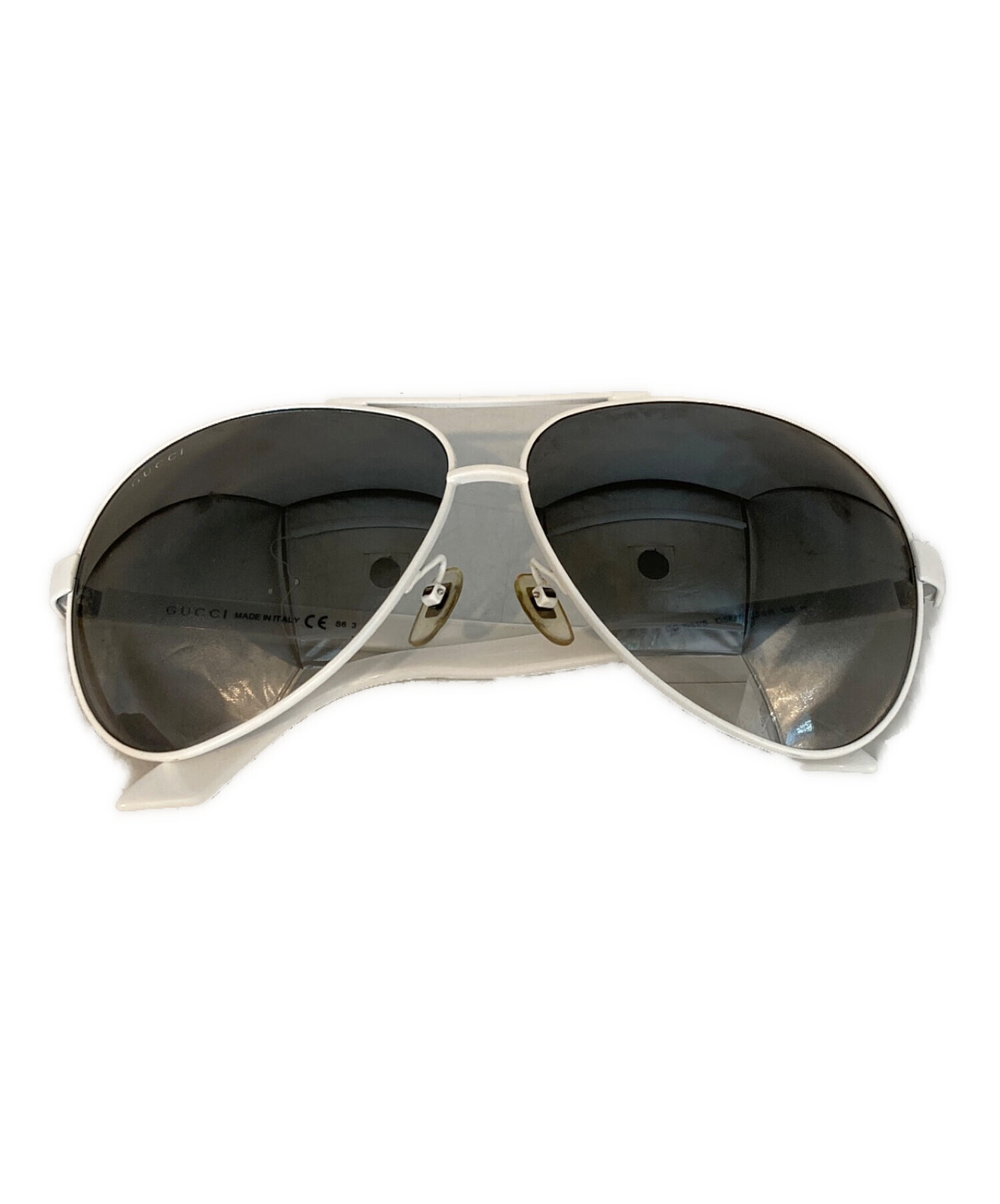 グッチ　ティアドロップ　サングラス 中古・古着通販】GUCCI (グッチ) ティアドロップサングラス ホワイト