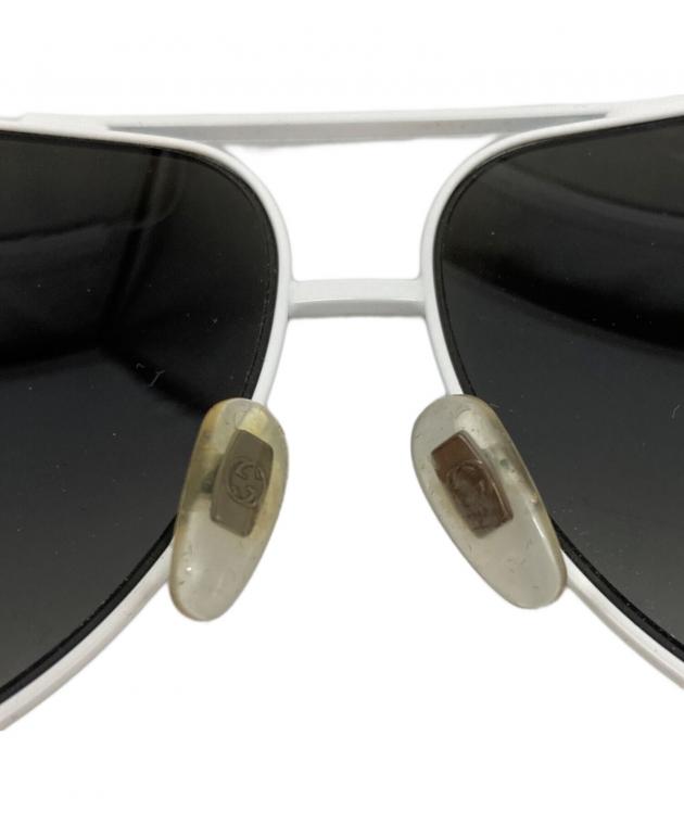 中古・古着通販】GUCCI (グッチ) ティアドロップサングラス ホワイト