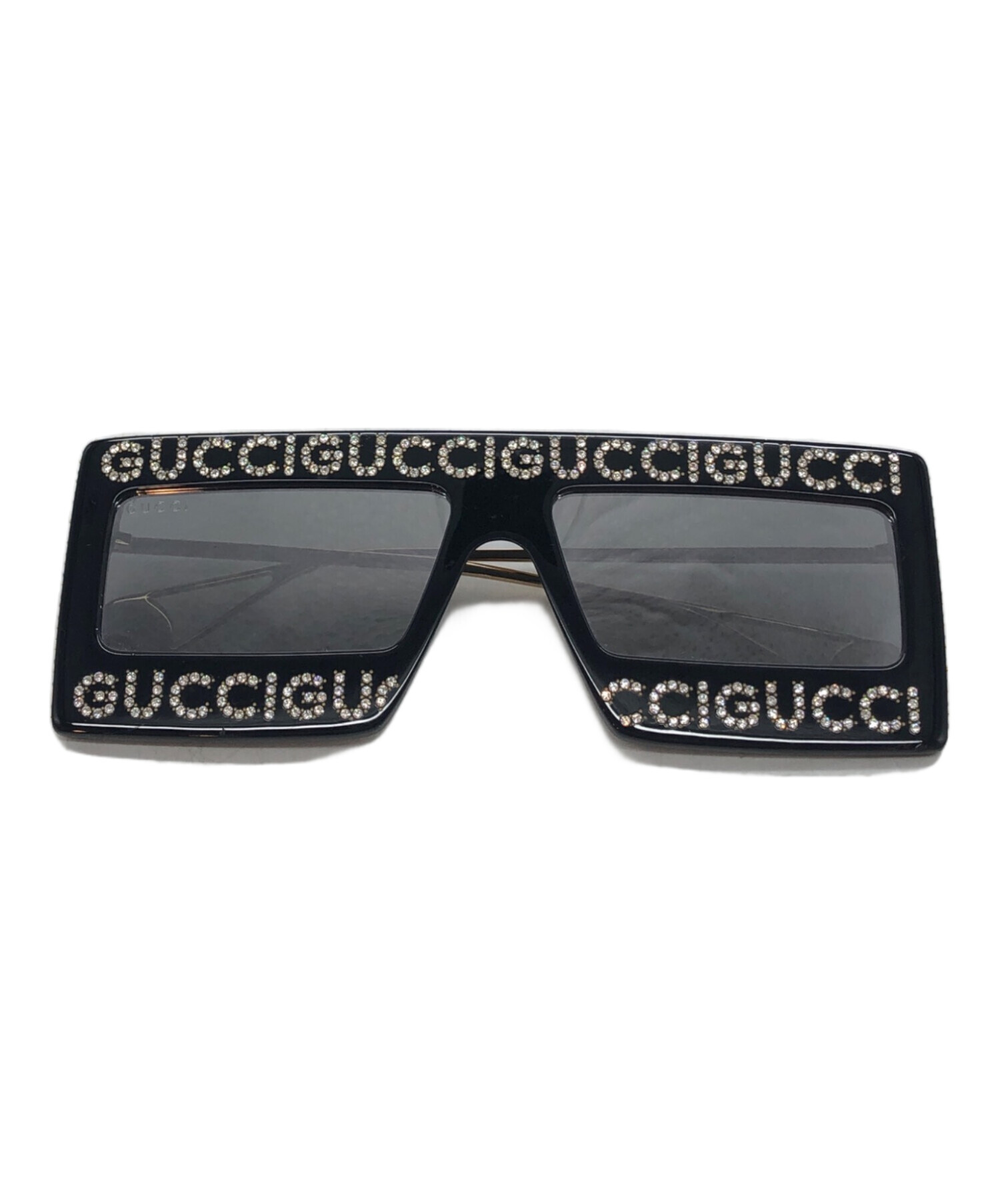 中古・古着通販】GUCCI (グッチ) スクェア ロゴ ラインストーン