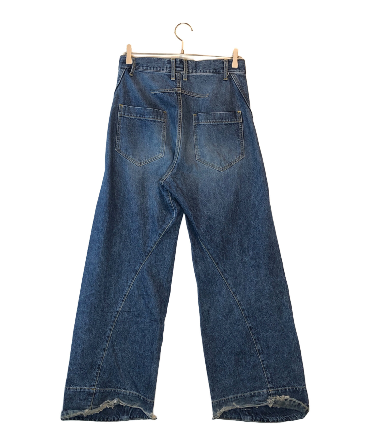 【即発送】YUKI HASHIMOTO デニム インディゴ クラッシュ加工 44 中古・古着通販】YUKI HASHIMOTO (ユウキハシモト) デニムパンツ