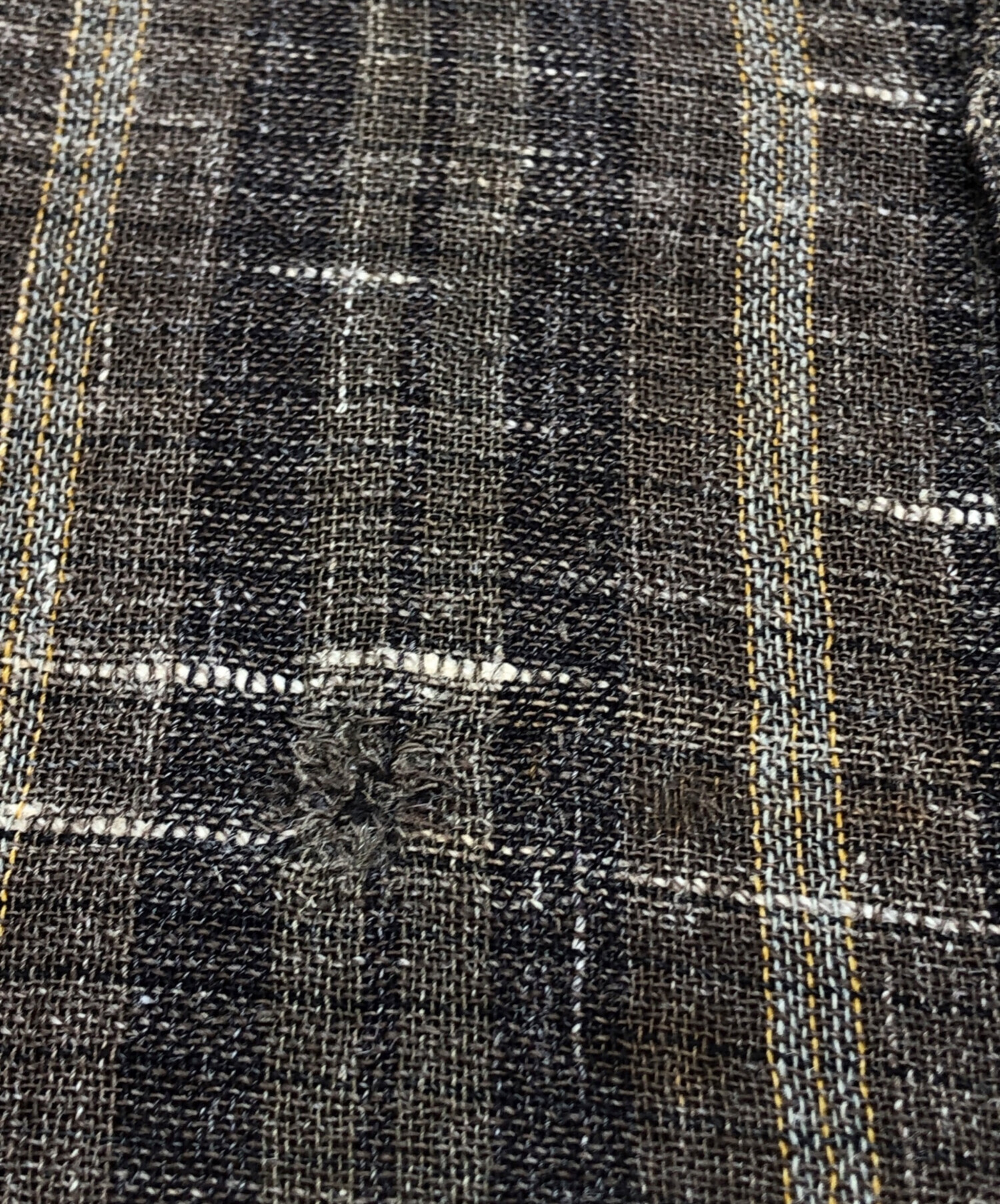 中古・古着通販】ISSEY MIYAKE (イッセイミヤケ) ウールリネンシャツ 