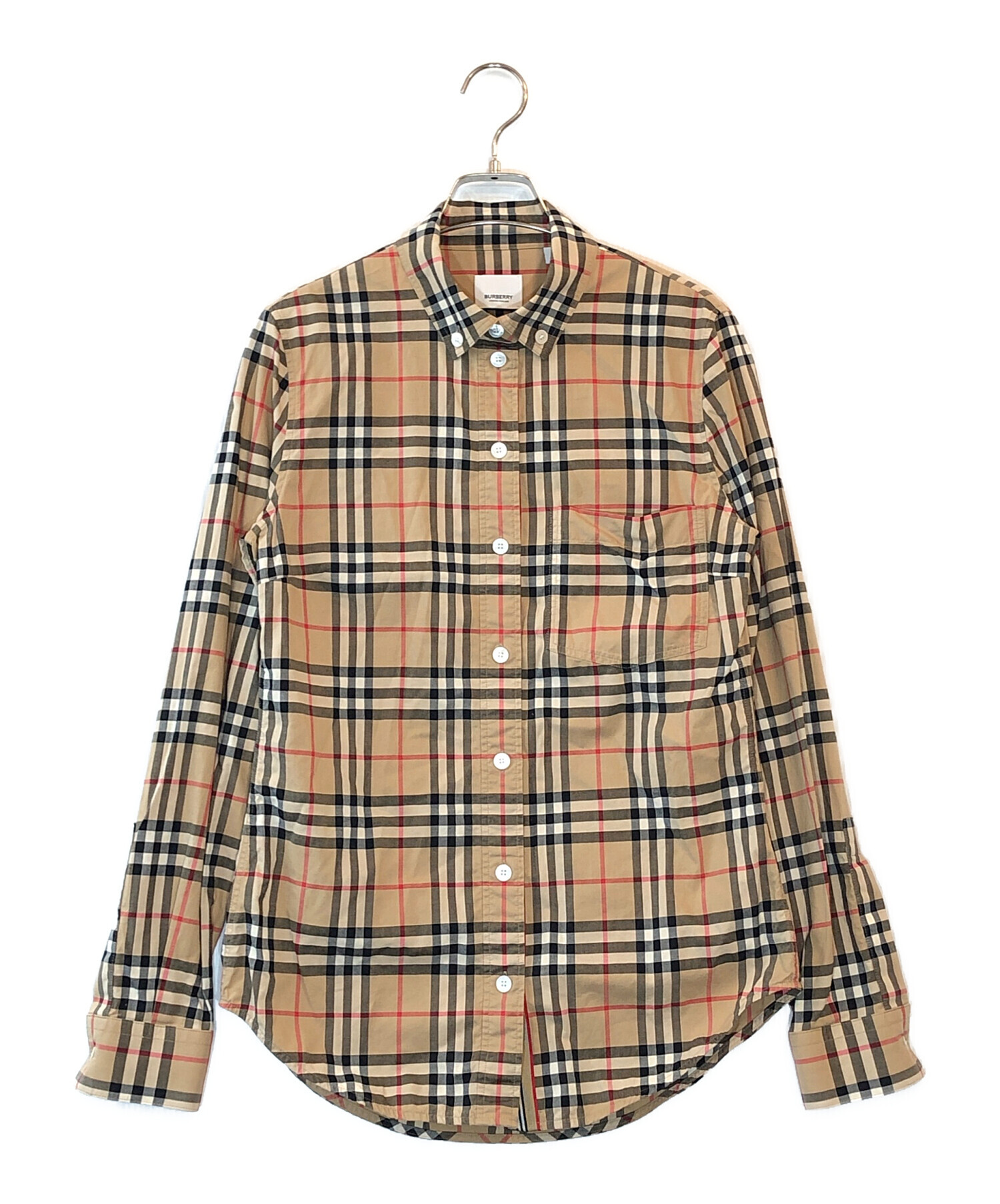 バーバリー   ワイシャツ　Burberry 未使用タグ付き 新品未使用】バーバリーチェック柄長袖シャツ Lサイズ タグ付き - メルカリ
