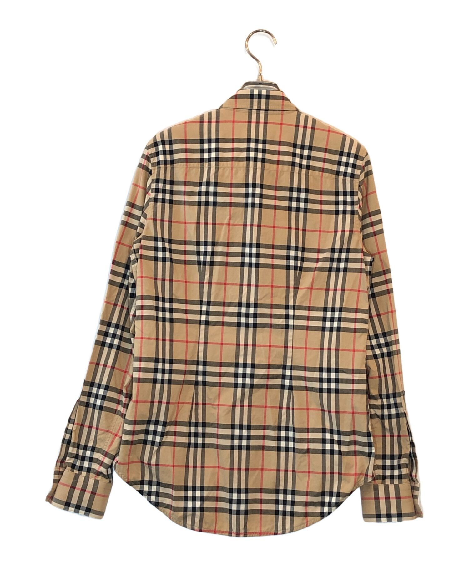 美品 バーバリー 総柄 ノバチェック ホルターネック カットソー サイズM 中古・古着通販】BURBERRY (バーバリー) ノバチェックシャツ ブラウン