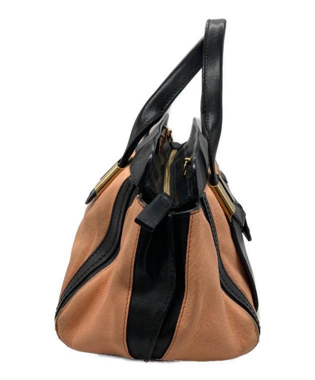中古・古着通販】Chloe (クロエ) アリス ハンドバッグ ピンク×ブラック