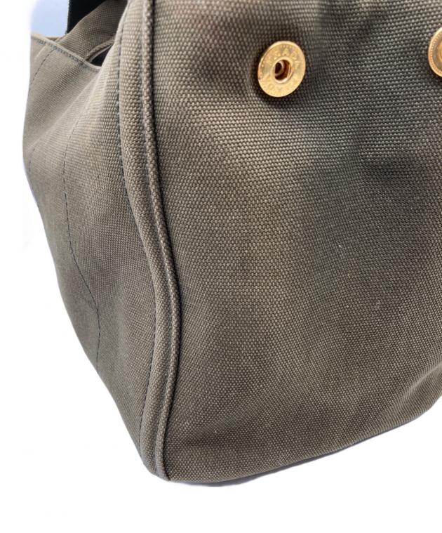 中古・古着通販】PRADA (プラダ) 2WAYスタッズハンドバッグ カーキ