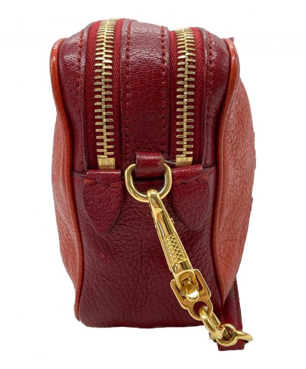 【やや使用感あり】Miu Miu マドラス レザー 2way バッグ ハンドバッグ ショルダーバッグ レッド RTC460 MIU MIU - 【やや使用感あり】Miu Miu マドラス レザー 2way バッグ