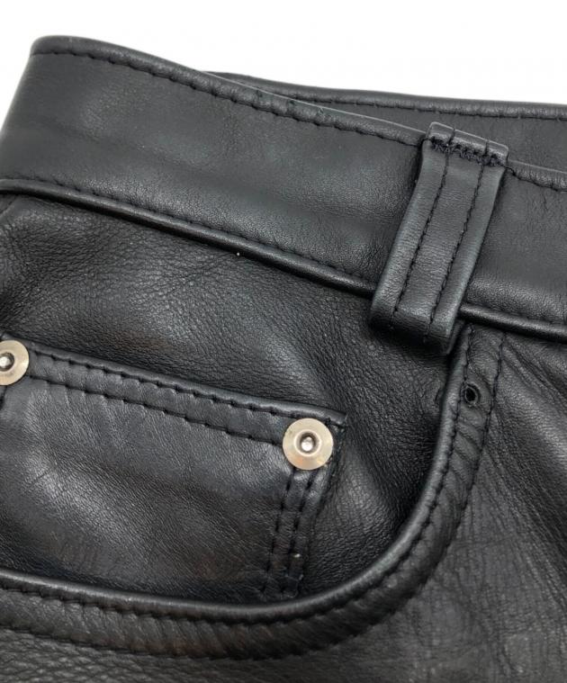 中古・古着通販】Schott (ショット) レザーパンツ ブラック サイズ:28