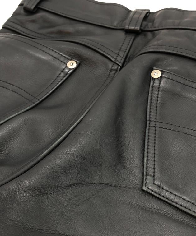 中古・古着通販】Schott (ショット) レザーパンツ ブラック サイズ:28