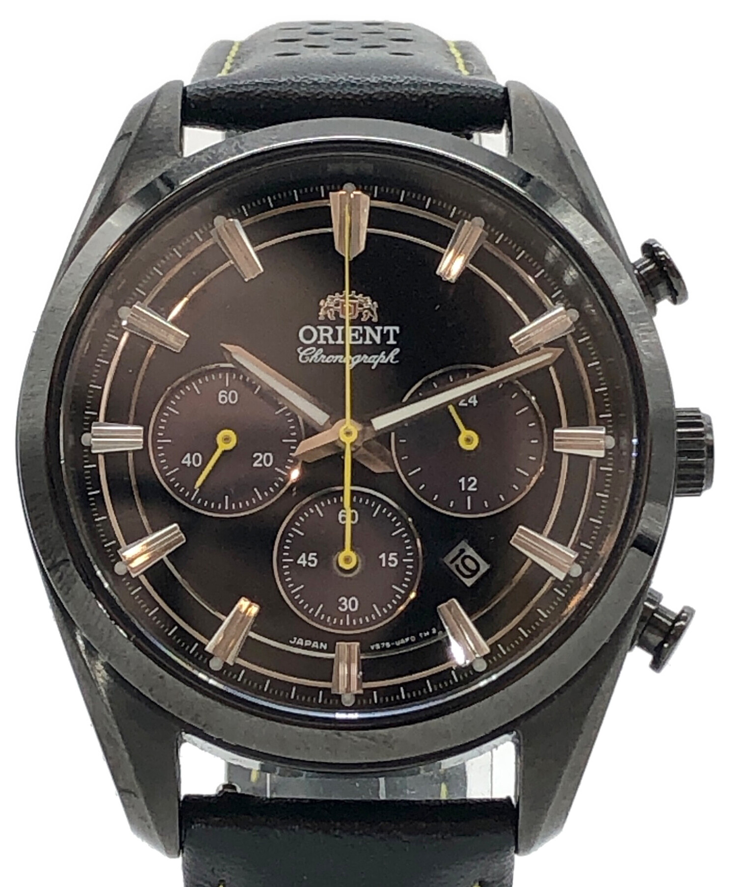 ORIENT クロノグラフ 腕時計 中古・古着通販】ORIENT (オリエント) クロノグラフ ブラック サイズ
