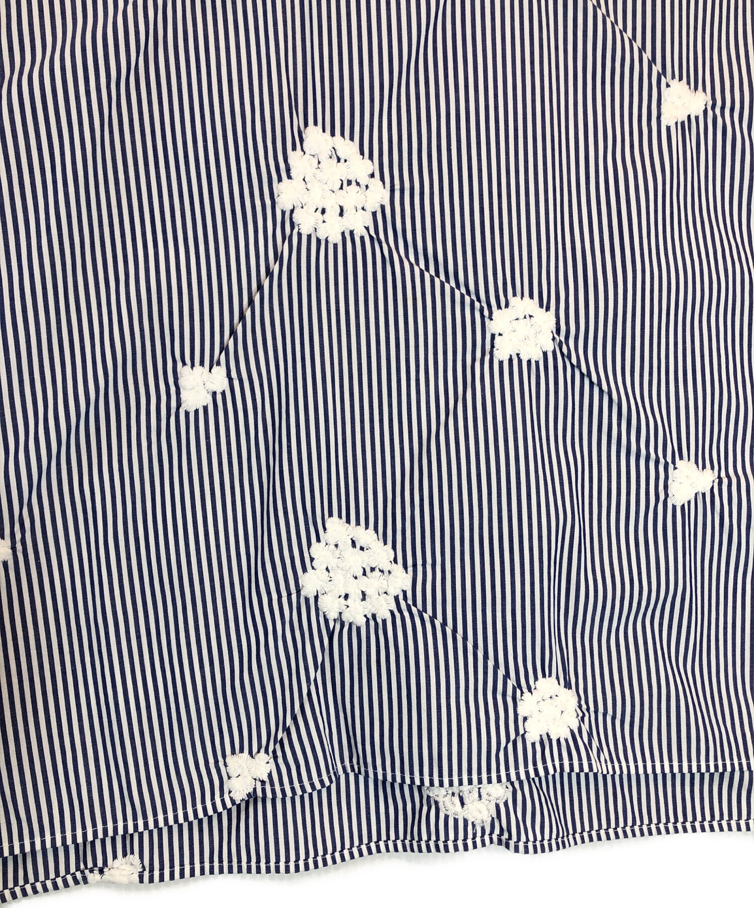 中古・古着通販】BEARDSLEY (ビアズリー) 刺繍ブラウス ブルー サイズ