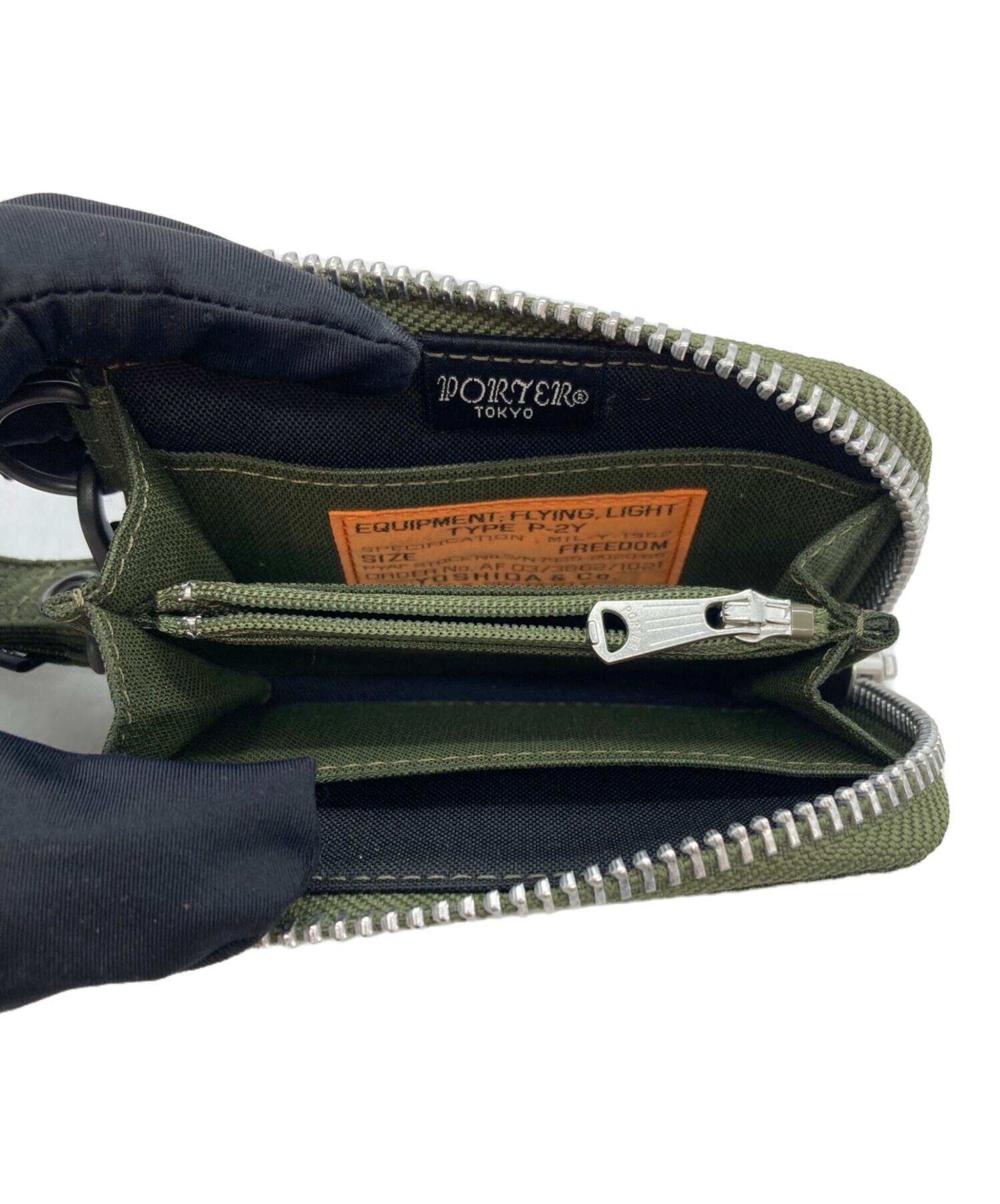 中古・古着通販】PORTER (ポーター) FLYING ACE MULTI WALLET オリーブ