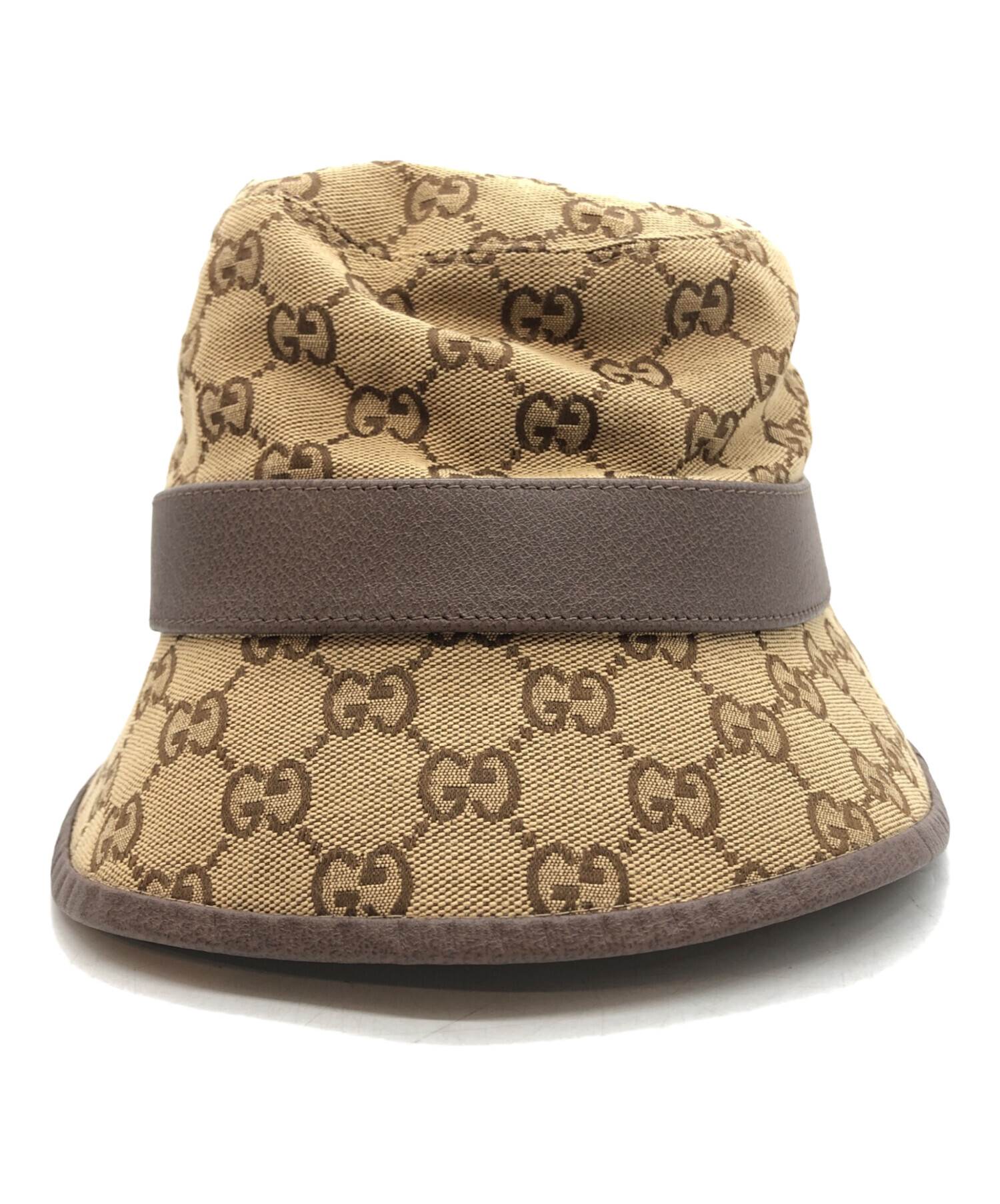 【中古】GUCCIハット 中古・古着通販】GUCCI (グッチ) バケットハット ブラウン サイズ:M