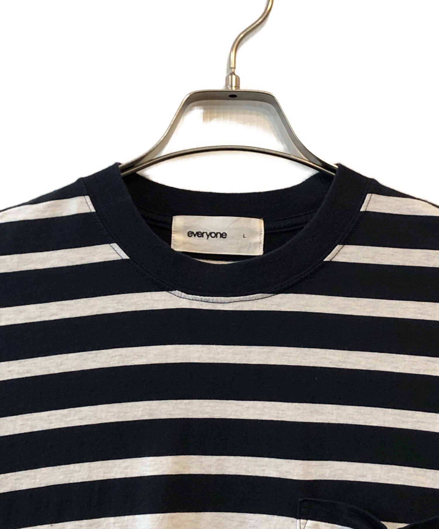 中古・古着通販】everyone (エブリワン) border short sleeve tee