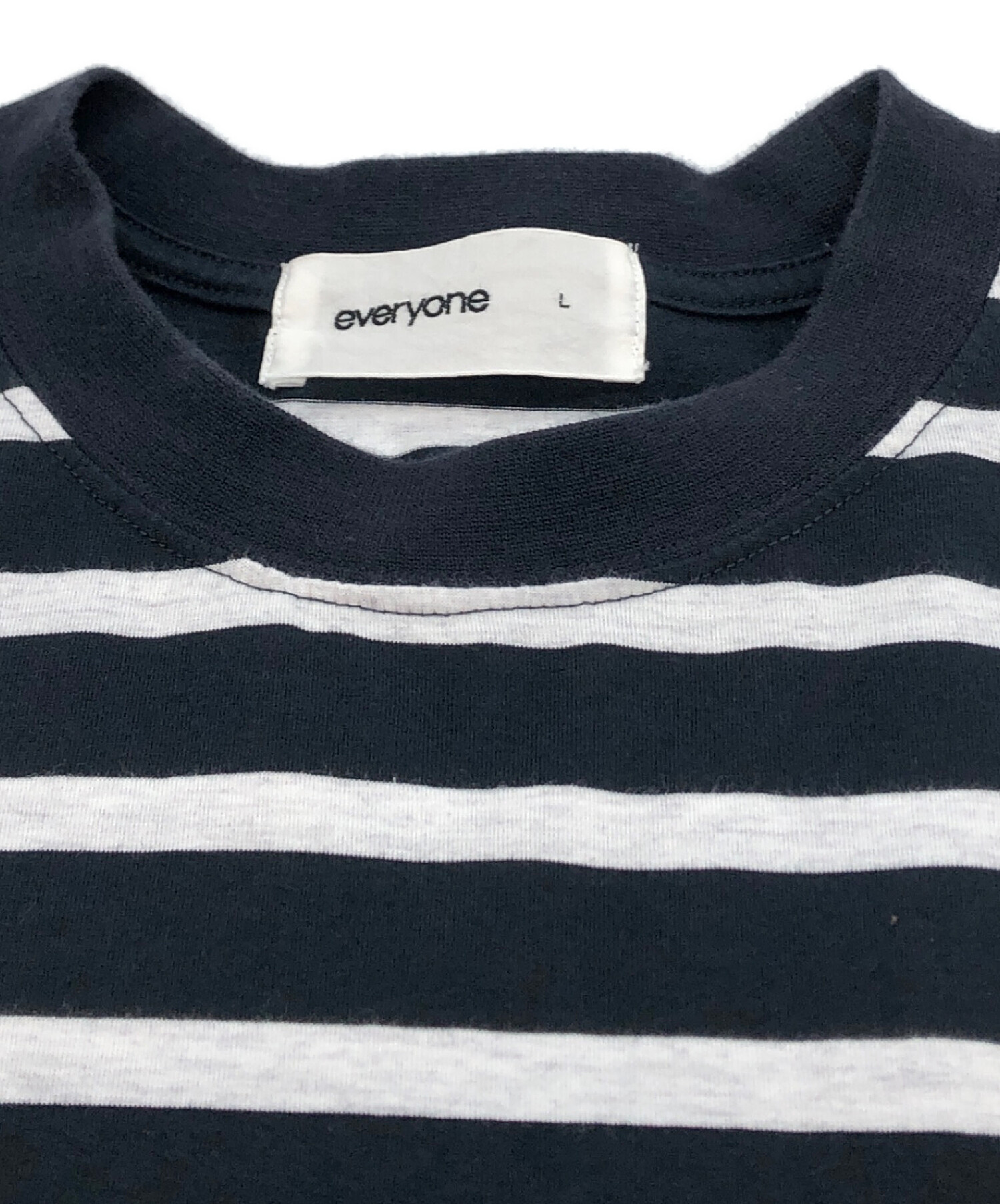 中古・古着通販】everyone (エブリワン) border short sleeve tee