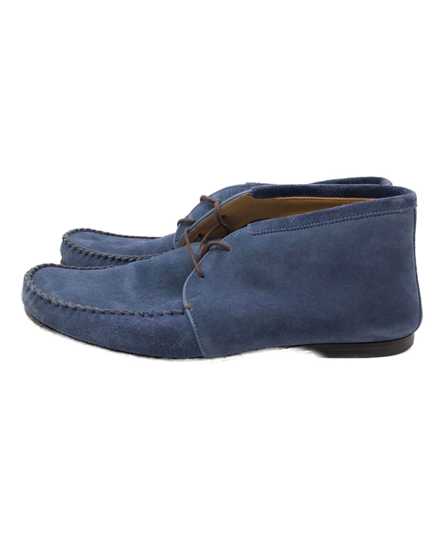 中古・古着通販】GUCCI (グッチ) スウェードチャッカブーツ ブルー