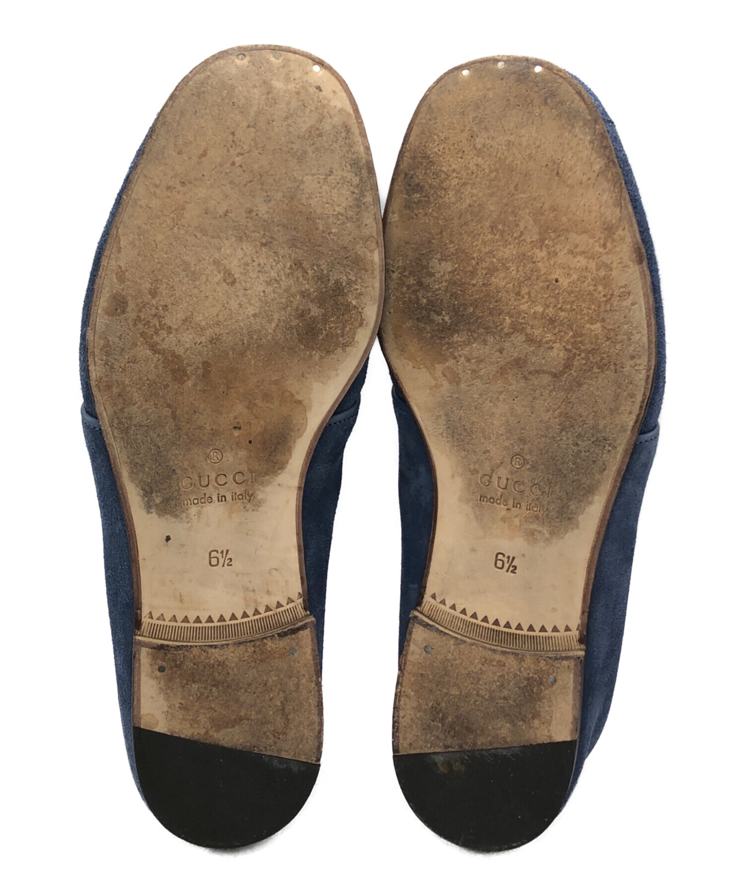 中古・古着通販】GUCCI (グッチ) スウェードチャッカブーツ ブルー