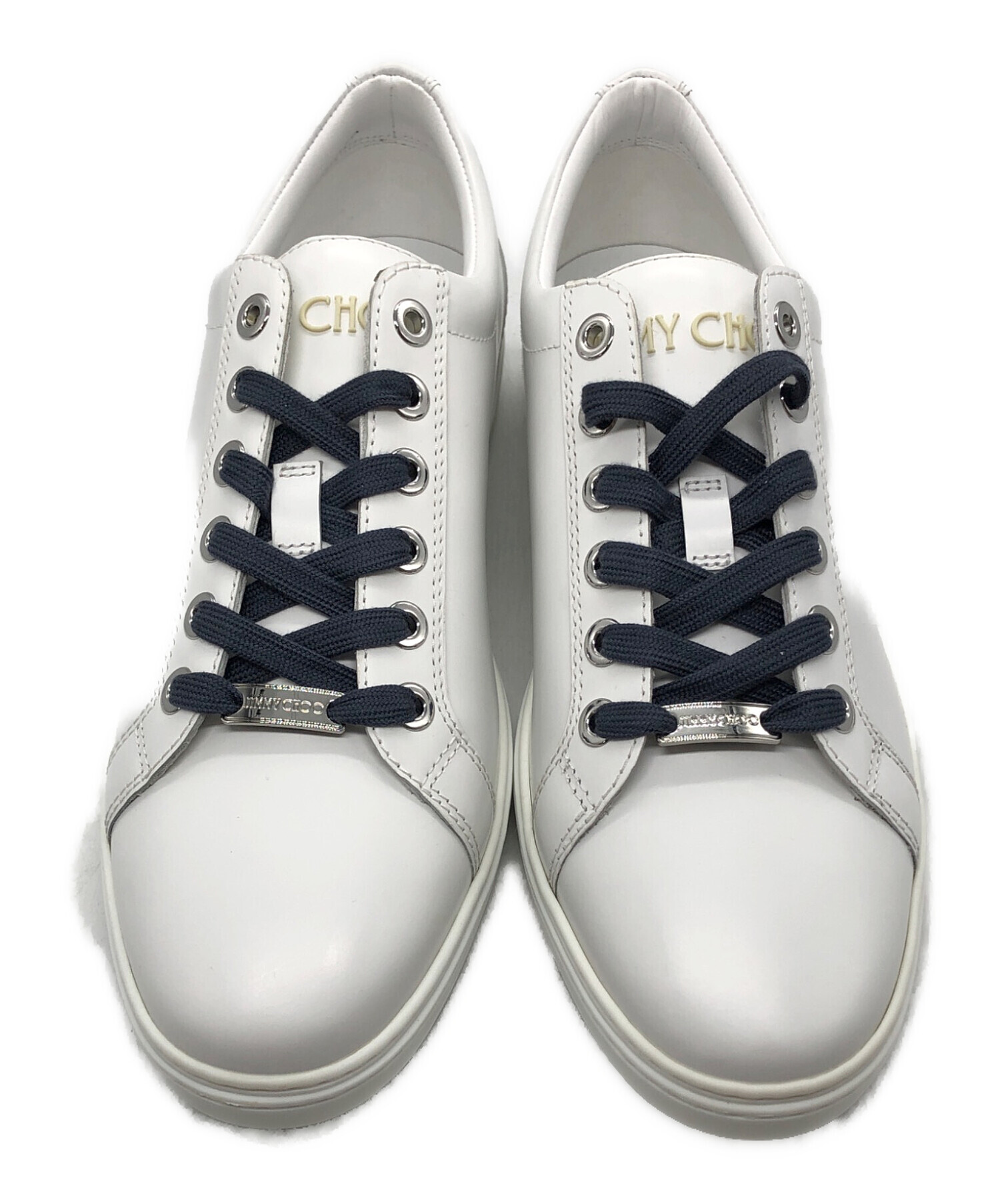 ジミーチュウ　新品　ホワイトレザースニーカー スター装飾付き 中古・古着通販】JIMMY CHOO (ジミーチュウ) CASH スタッズ レザー