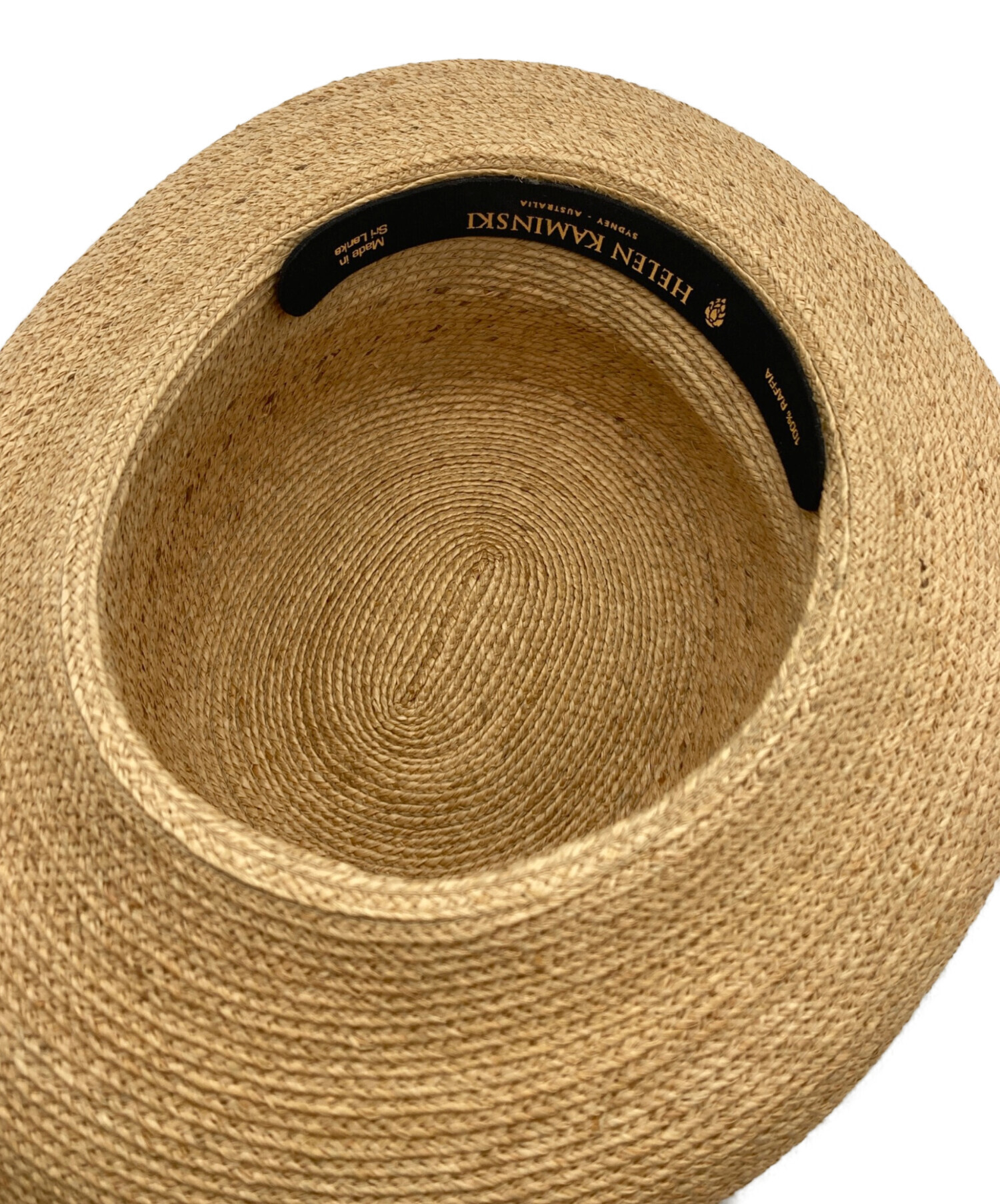 11時まで used品 ヘレンカミンスキー ストローハット カーキ色 中古・古着通販】HELEN KAMINSKI (ヘレンカミンスキー) ストローハット