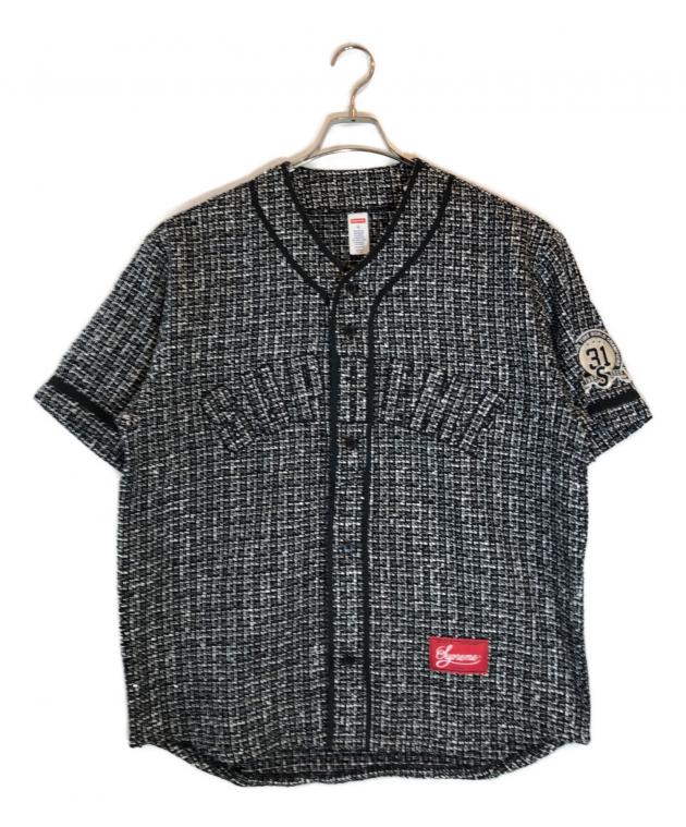 Supreme BoucLé Baseball Jersey ブラック 中古・古着通販】Supreme (シュプリーム) Boucle Baseball Jersey