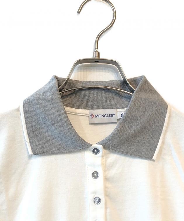中古・古着通販】MONCLER (モンクレール) ポロシャツ ホワイト サイズ