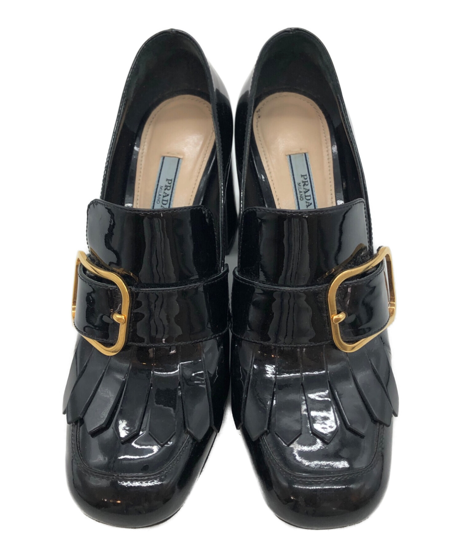 中古・古着通販】PRADA (プラダ) ヒールパンプス ブラック サイズ:38