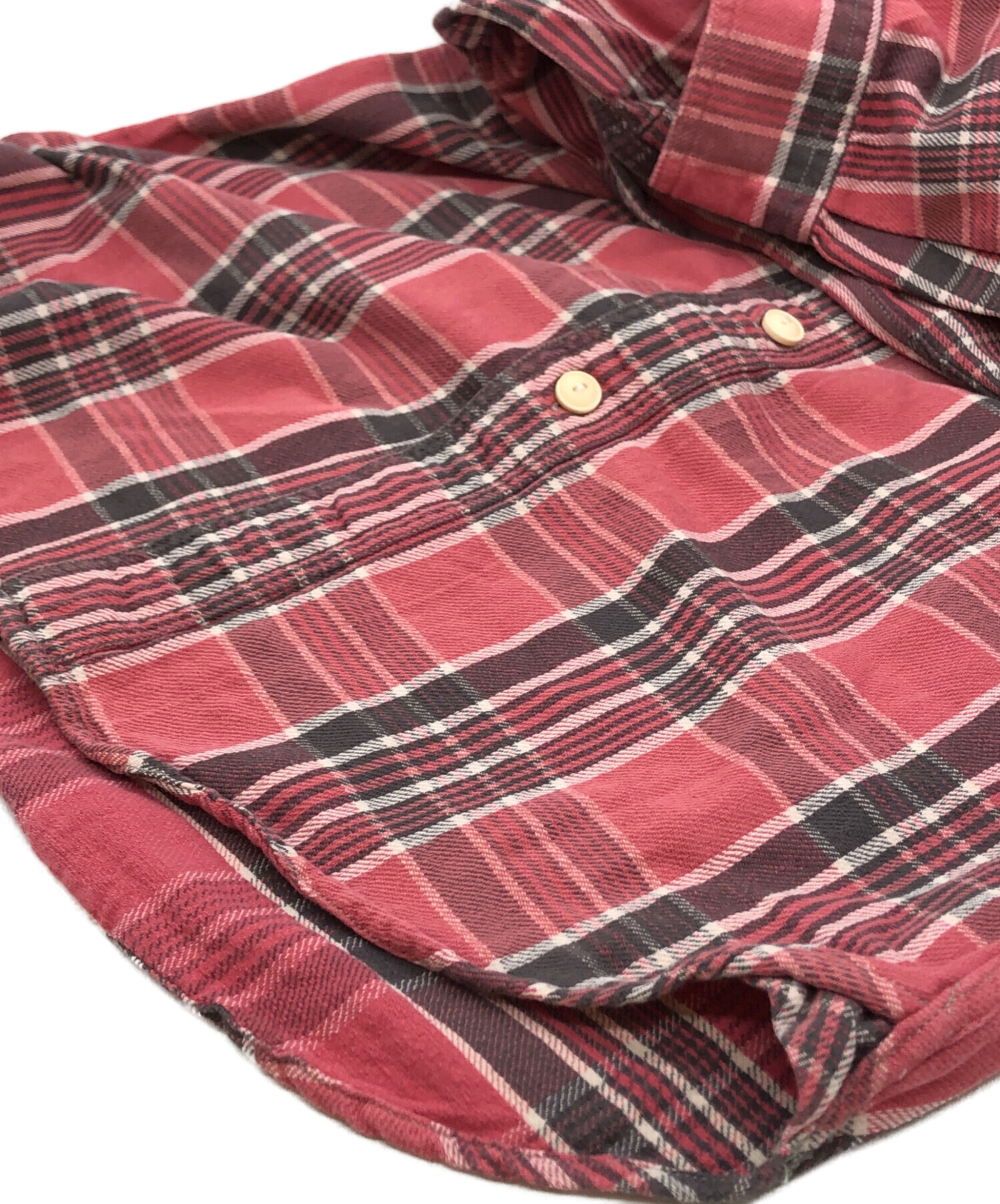 中古・古着通販】RRL (ダブルアールエル) チェックシャツ ピンク