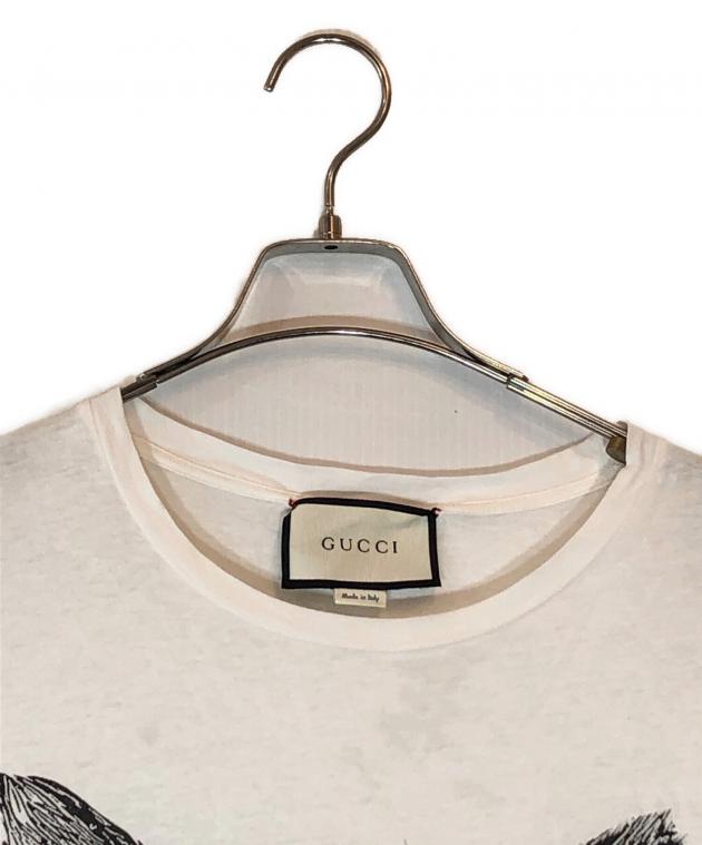 中古・古着通販】GUCCI (グッチ) プリントTシャツ ホワイト サイズ:M