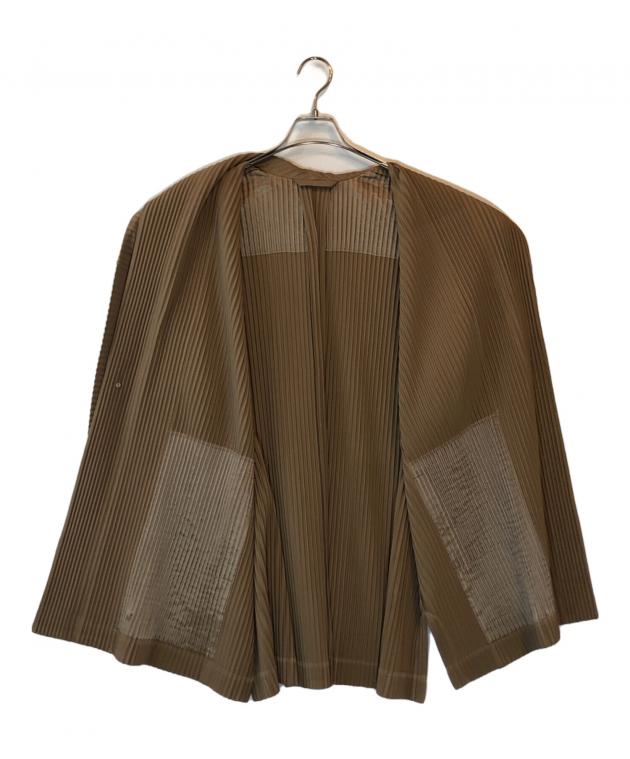 オムプリッセ イッセイミヤケ　HOMME PLISSE ジャケット　ベージュ　3 中古・古着通販】HOMME PLISSE ISSEY MIYAKE (オム プリッセ イッセイ