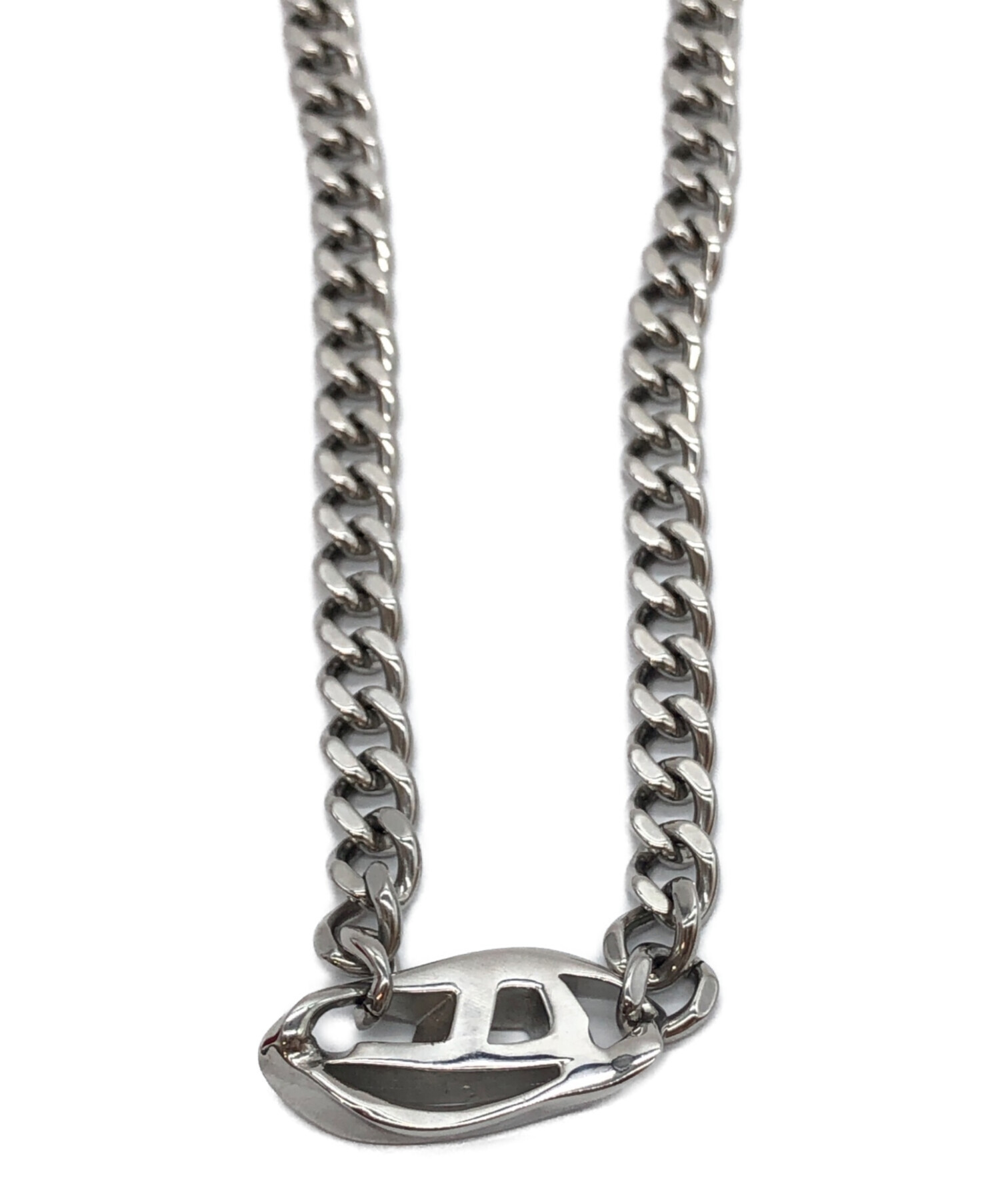 【未使用品級】DIESEL シルバー チェーンネックレス 中古・古着通販】DIESEL (ディーゼル) ステンレススティール製チェーン