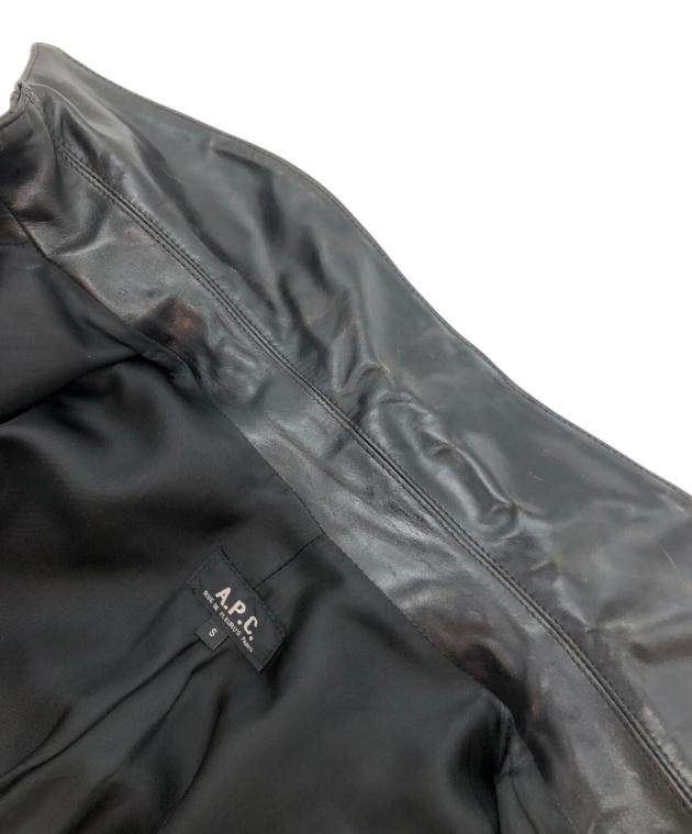 中古・古着通販】A.P.C. (アーペーセー) レザージャケット ブラック