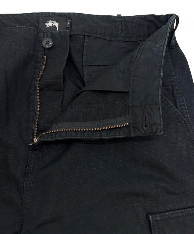 中古・古着通販】stussy (ステューシー) カーゴハーフパンツ ブラック