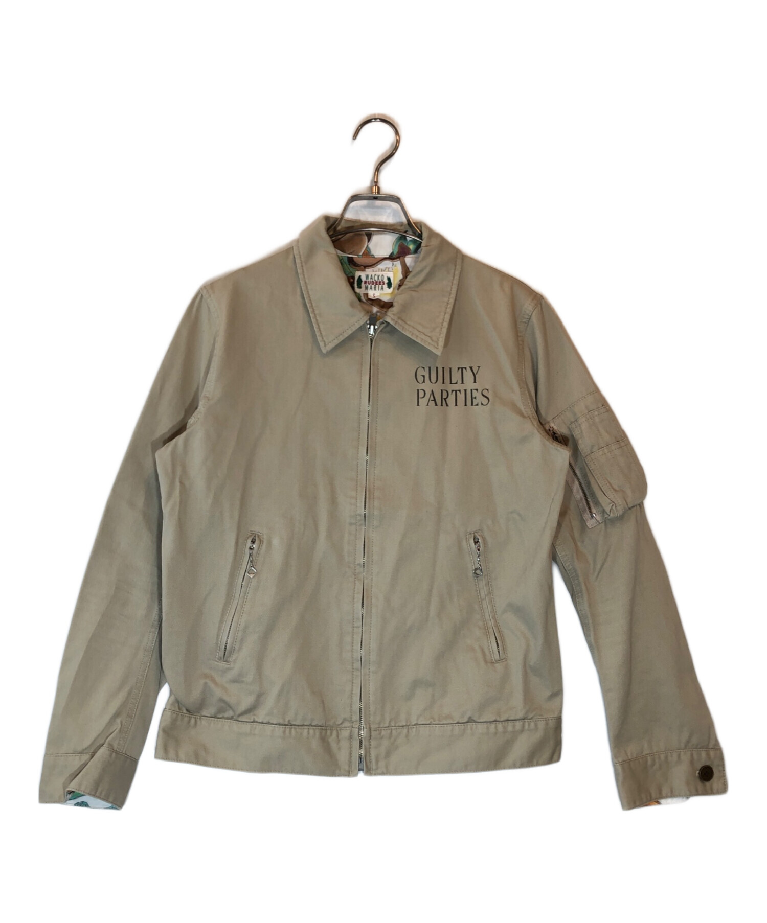 WACKO MARIA ワコマリア ブルゾン（その他） M ベージュ 【古着】【中古】【送料無料】 中古・古着通販】WACKO MARIA (ワコマリア) 裏地ハワイアン柄スイング