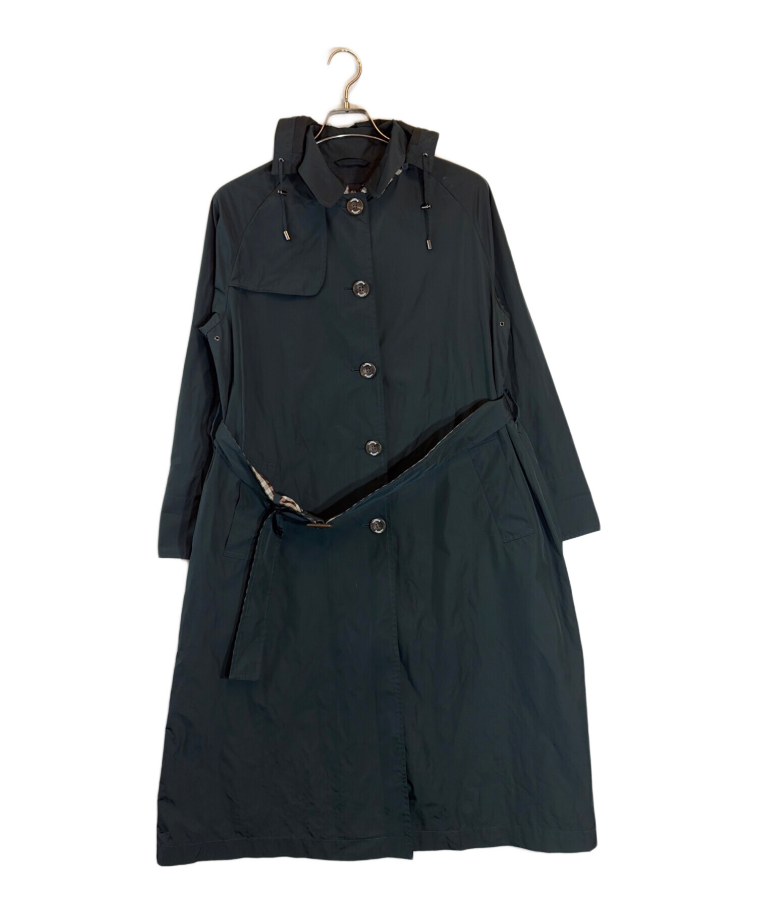 【7/16処分】aquatium トレンチコート ネイビー 38 中古・古着通販】Aquascutum (アクアスキュータム) トレンチコート