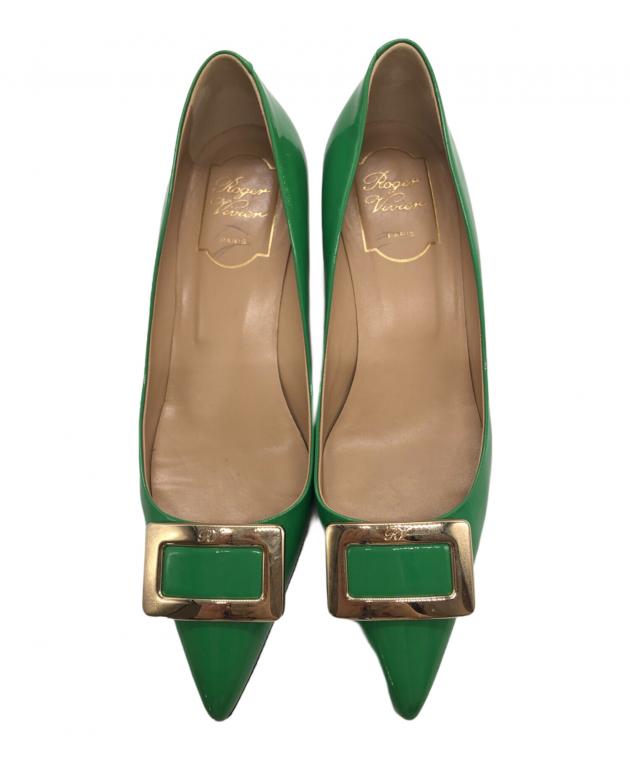 Roger vivier エナメル　パンプス　ロジェヴィヴィエ 保存袋　フラット 中古・古着通販】Roger Vivier (ロジェ ヴィヴィエ) エナメルパンプス